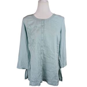Ecologie Linen Embroidered Top